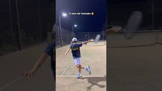12-year-old Yunosuke one-handed backhand 🎥 IG/kosuke.o4o5 #tennis