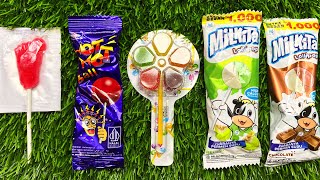 Satisfing Video ASMR unboxing Giant rainbow Lollipop Candy With Yummy Sweets Cutting