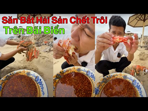 Lâm Vlog Bắt Hải Sản Chết Trôi Dạt Trên Bãi Biển Để Mukbang Với Sốt Muối Chấm Cay Tê Dại - CayTeDai