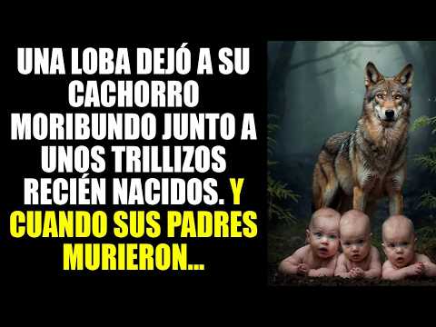 Una loba dejó a su cachorro moribundo junto a unos trillizos recién nacidos. Y cuando sus padres...