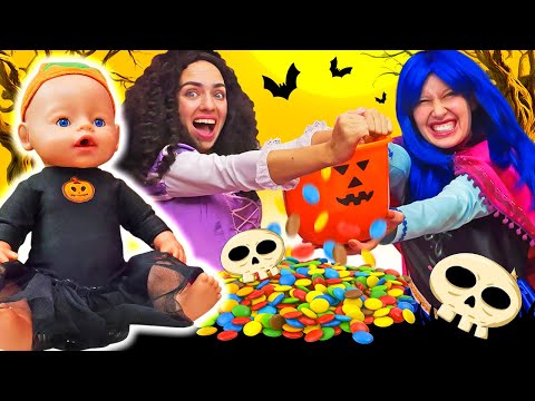 Quanti dolcetti puoi mangiare? Video di Halloween per bambini 👻🎃 Principesse monelle giocano!