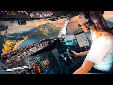 BOEING 737 Stunning LANDING TURKEY ANTALYA Airport RWY18C | Cockpit Views | Life Of An Airline Pilot