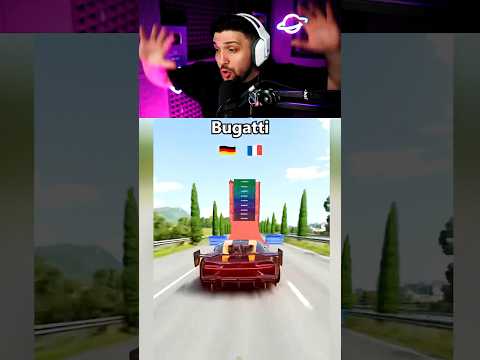 COCHE BUGATTI SALTANDO 12 CONTAINERS a 350 km/h ?? #shorts #beamng #beamngdrive #bugatti