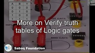 More on Verify truth tables of Logic gates