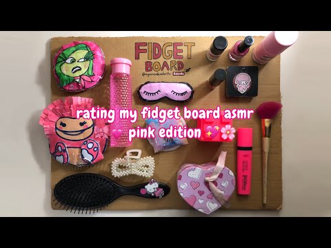 rating my fidget board asmr 🎀🌸 PINK EDITION | ASMR | diy | oyuncaksehritv