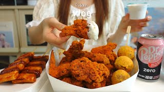 vlog🍵휴일 아침 말차쿠키 만들고 출근 도시락 싸는 일상. 핫뿌링클, 말차그릭요거트 베이글, 소금빵감자샐러드, 까르보불닭