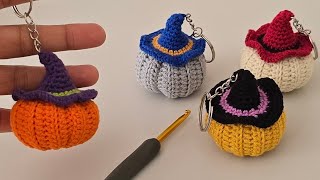 🎃Make a Magical Witch Hat Pumpkin Keychain –🧙‍♀️Perfect Halloween Gift