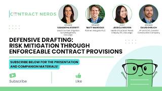 Defensive Contract Drafting with Matt Margolis, David Ehrlich, Samatha Everett, and Jessica Nguyen