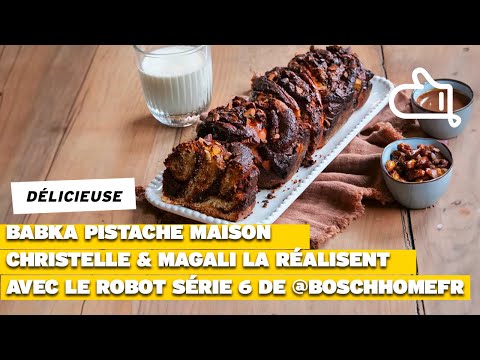 Babka pistache maison ✨ Christelle & Magali la réalisent avec le robot Série 6 de @boschhomefr