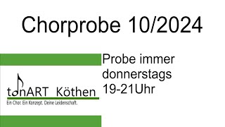 tonart Köthen, Chorprobe 10/2024