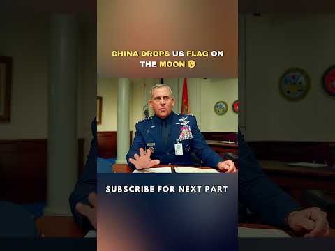 China drops US flag on the moon 🌝 #shorts #movie #film #flag