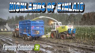 Finishing The Maize In Bad Weather ! | FINAL EPISODE 🌽 Ep15 | Kinlaig | FS25