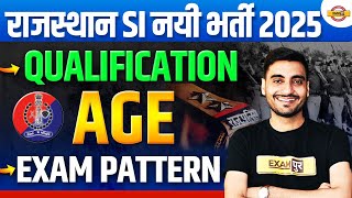 राजस्थान SI नयी भर्ती 2025 || QUALIFICATION || AGE || EXAM PATTERN || BY VIVEK SIR
