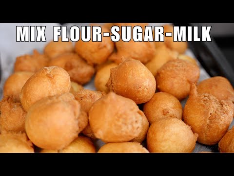 Just mix flour, milk and sugar, make these delicious buns!