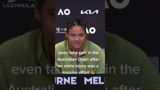 Emma Raducanu after injury