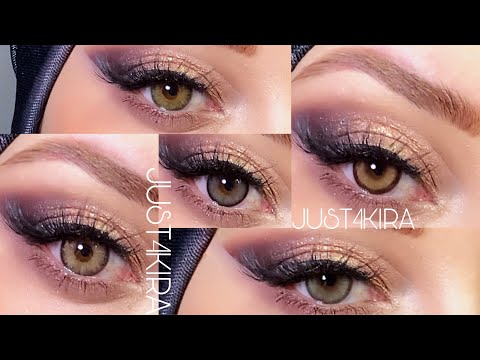 مكياج مناسبات للمبتدئات سهل و بسيط | مراجعة عدسات JUST4kira