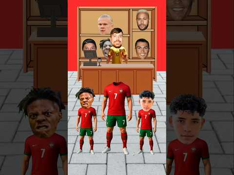 Will Ronaldo Jr. find his father's head? | Messi Neymar Ronaldo | #football #cr7 #shorts
