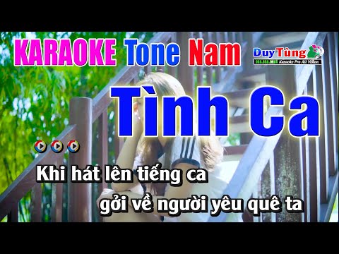 Karaoke || Tình Ca – Tone Nam || Nhạc Sống Duy Tùng