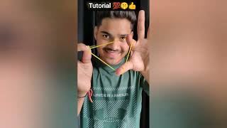 rubber band magic trick || 🎩🪄😱💯