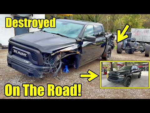 We Rebuilt Our Wrecked Cheap $5,000 Dodge Ram From the Salvage Yard!