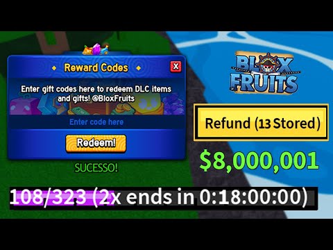 NOVOS CÓDIGOS +29 CÓDIGOS DE 2X XP BELI E RESET NO BLOX FRUITS 2025 - blox fruit codes...