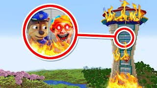 Minecraft : Blippi.exe ATTACKED The Paw Patrol TOWER!