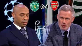 Thierry Henry & Gary Neville CRAZY REACTION | Sporting CP 0-1 Arsenal | UCL | Will Arsenal Win UCL?