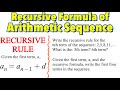 Exploring Recursive Formulas in Arithmetic Sequences