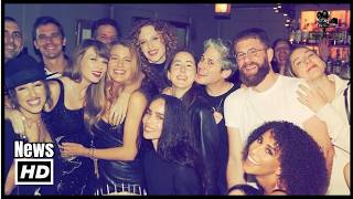 OMG! Taylor Swift and Travis Kelce pose with close friends at their wedding in MSG