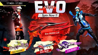 NEW EVO VAULT FREE FIRE NEW EVENT AK47 EVO GUNS OR M1014 EVO RETURN FREE FIRE EVENT