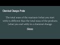Chemical and Physical Changes Assessment