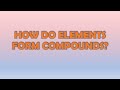 Understanding Elements, Molecules, and Compounds