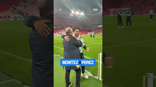 Rafa Benitez REUNITED with Ayoze Perez 🖤🤍 #Newcastle #NewcastleUnited #NUFC #ToonArmy