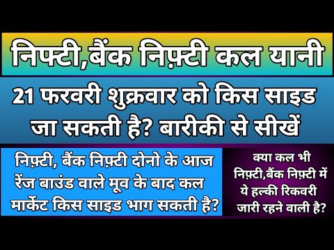 निफ़्टी,बैंकनिफ्टी में कल किस लेवल से गिरावट हो सकती है? Nifty & BankNifty Prediction for Friday