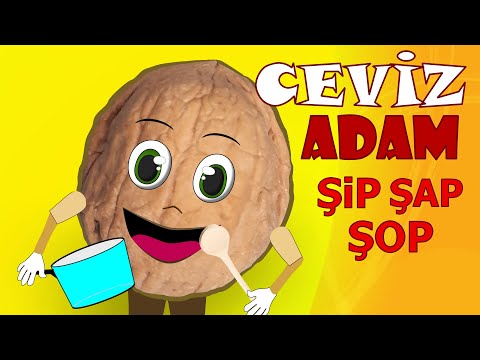 Ceviz Adam Şip Şap Şop | En Sevilen Çocuk Şarkıları | Eğitici Çocuk Video | Bebek Şarkıları