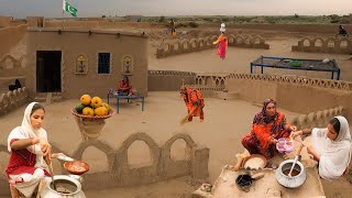 Pure Village Life Desert Women Cooking Traditional Food | Village Life in Pakistan | Mud House