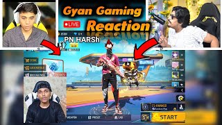 Pn Harsh Ajjubhai react ❤ Gyan gaming vs Angry Reply😡 Pn Rose 😤 @PRO-NATION @TotalGaming093