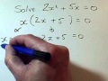 Solving Quadratic Equations Concepts
