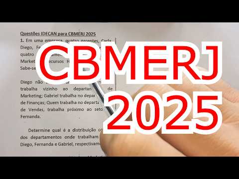 QUESTÕES IDECAN - A BANCA DO CONCURSO CBMERJ 2025