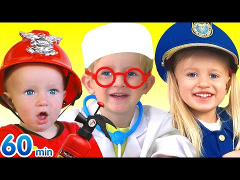 Canciones de las Profesiones | Colección de las mejores Canciones Infantiles con Katya y Dima