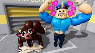 DEER WOMAN STUCK? MUSCLE BARRY FALL IN LOVE in 99 NIGHTS BARRY’S PRISON RUN! #roblox #obby