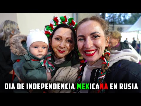 NUESTRO BEBÉ MEXICANO VIVE SU PRIMER GRITO de INDEPENDENCIA de MÉXICO en RUSIA 🇲🇽