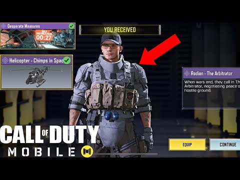 Call of Duty Mobile - UNLOCKING EPIC RODION THE ARBITRATOR CHARACTER SKIN!