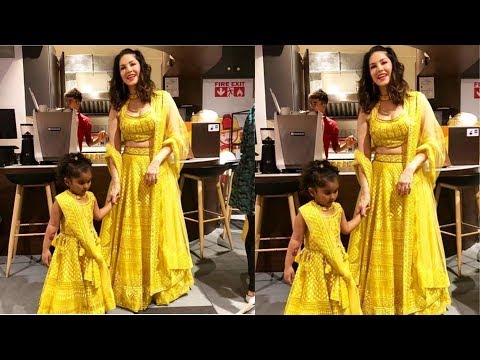 Sunny Leone looks So sweet with her Daughter Nisha Kaur celebrating Dhanteras ! ❤