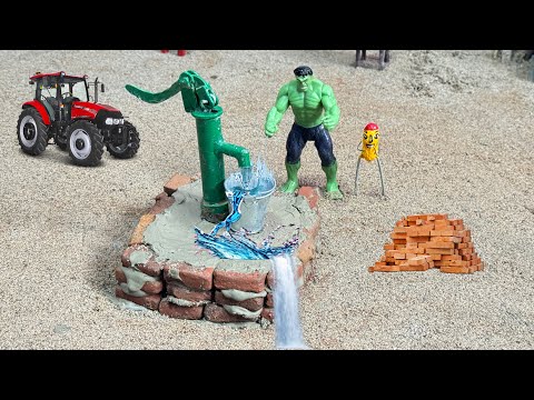 DIY making mini moter water pump science project||science project||cartoon||tractor