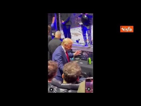 Trump con Musk e Kennedy Jr prima uscita pubblica a incontro lotta UFC a Madison Square Garden NY