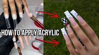 How To Apply Acrylic Like A Professional Nail Technician! | The Quickest Way