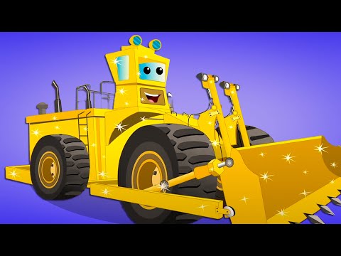 Big Bulldozer Wash, Car Cartoon Video for Children