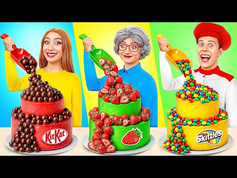 Yo vs Abuela Desafío de Decoración de Pasteles | Batalla Comestible por Multi DO Challenge