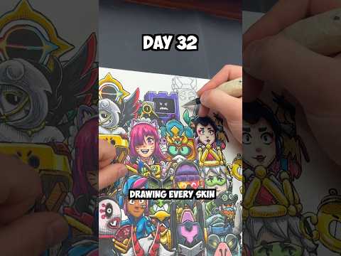 Day 32 Drawing EVERY Brawl Stars Skin - Fanguard Fang